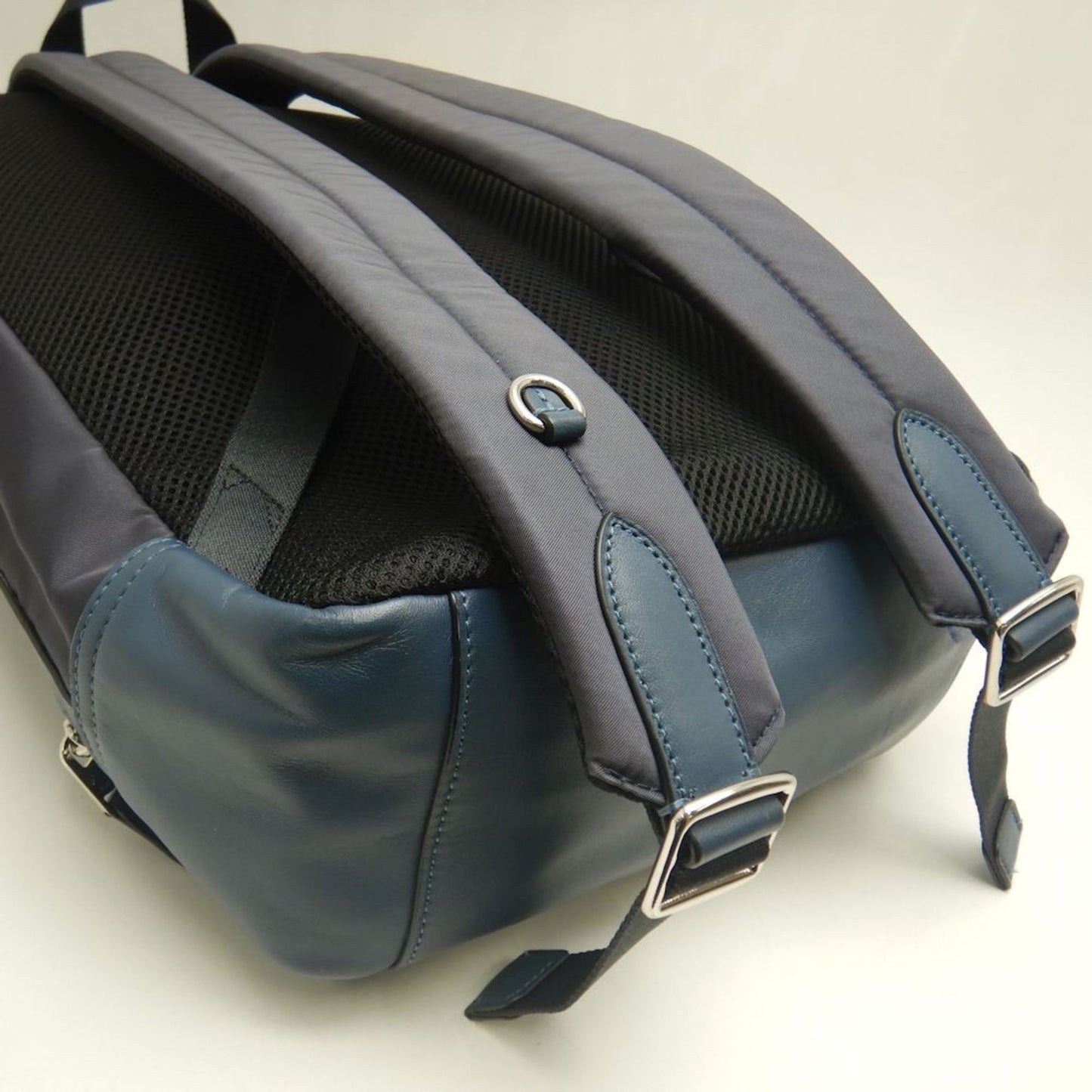 Coach F22371 Backpack Nylon X Leather Blue Grey Outlet 252863