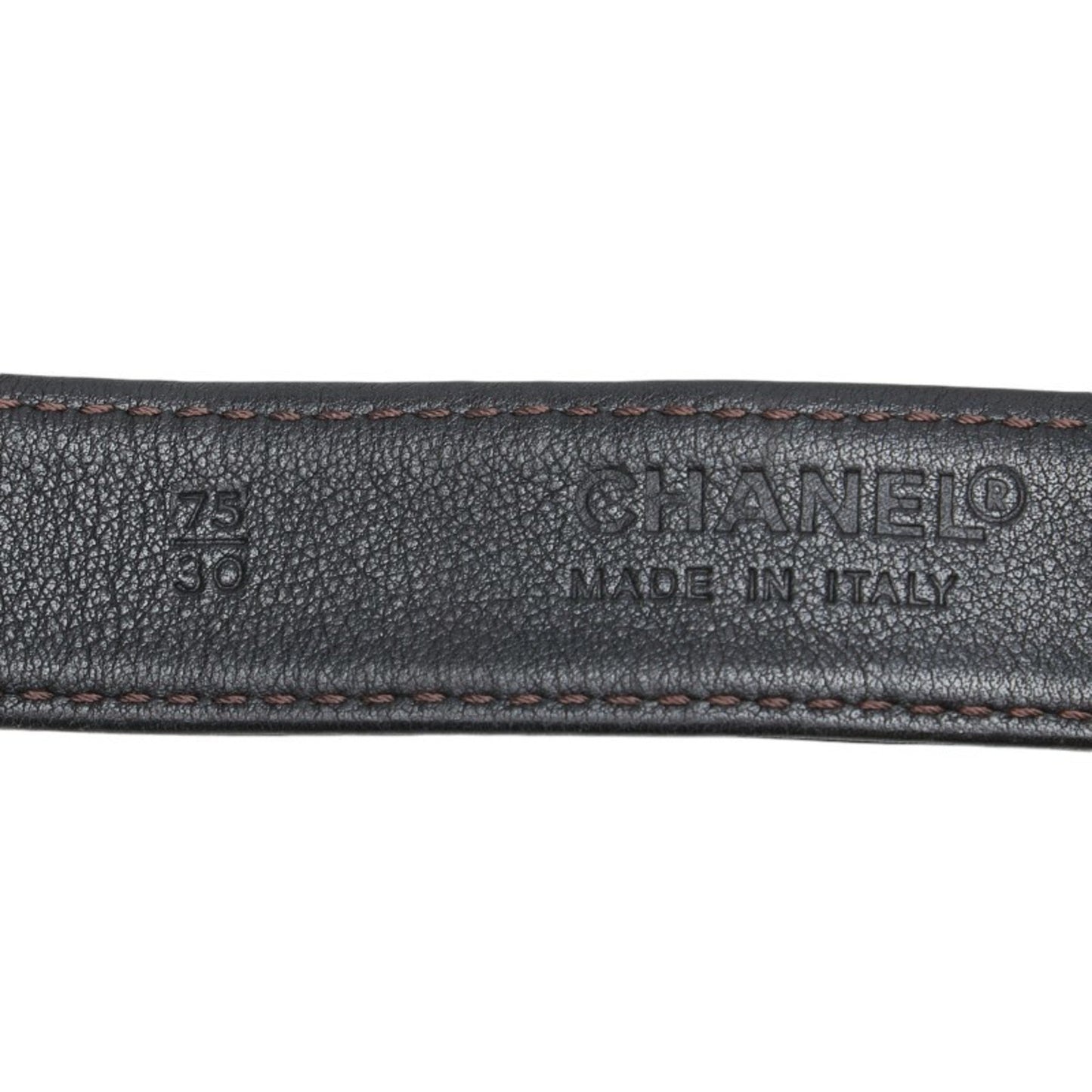 Chanel Coco Mark Waist Bag Belt 75/30 Black Lambskin