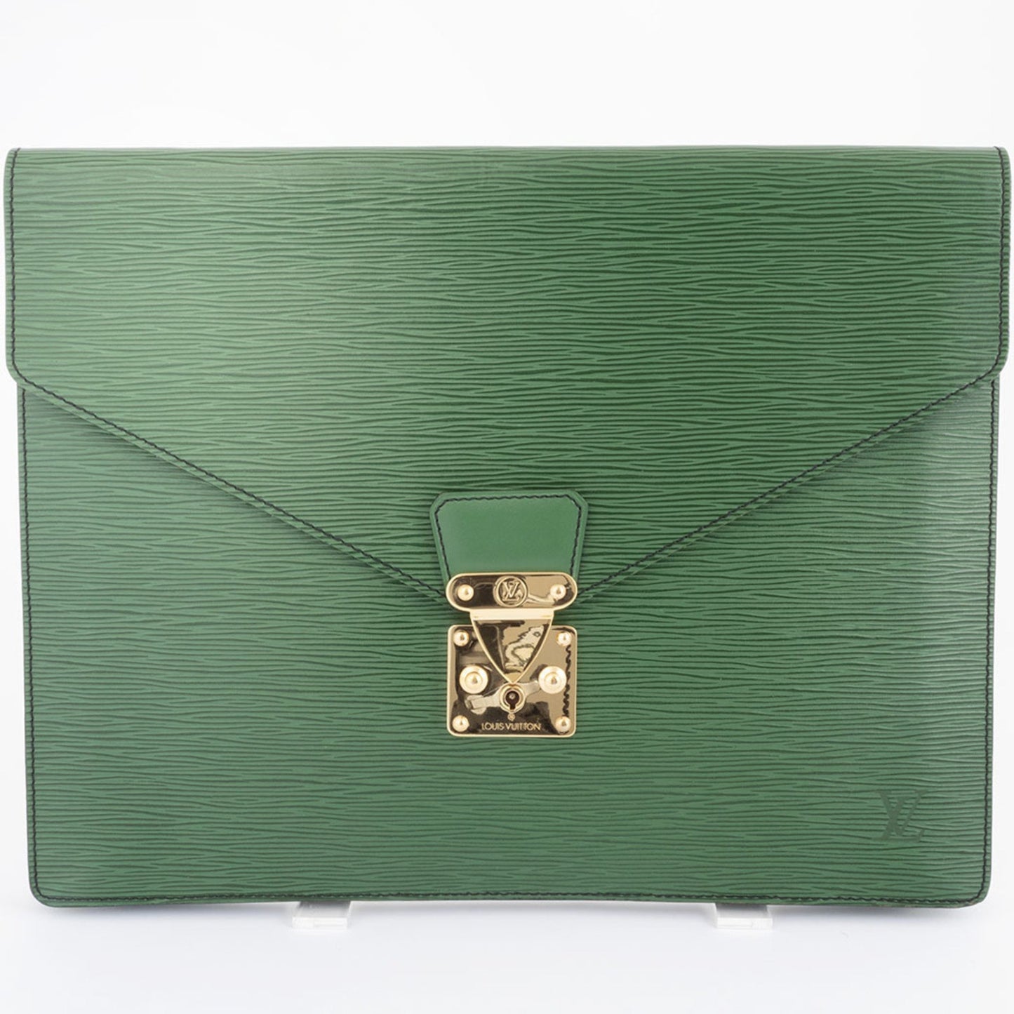 Louis Vuitton Porte-Document Senator Case Clutch Bag M54455 Epi Leather Green