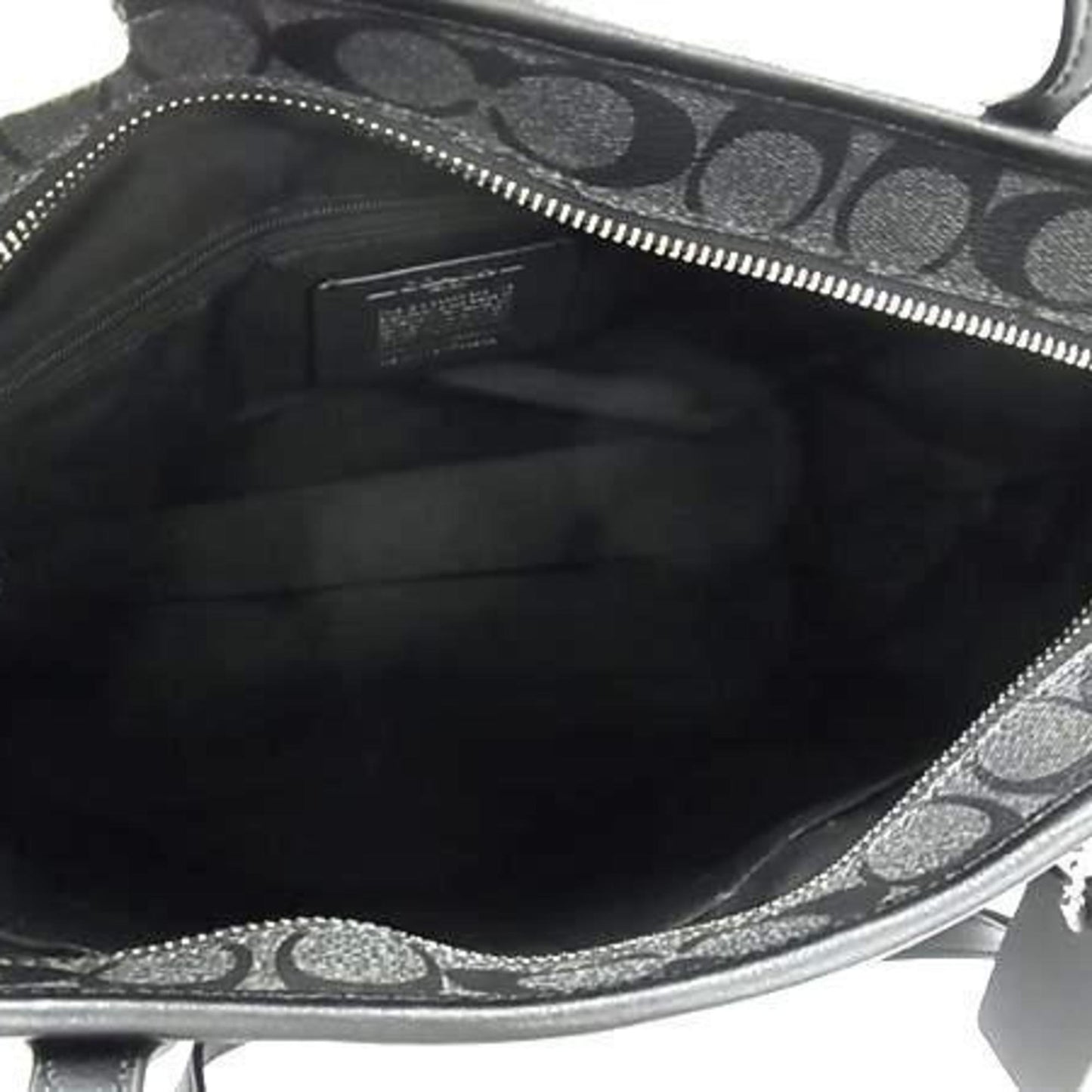 Coach Signature City Zip Top Tote Bag F58292 In Black
