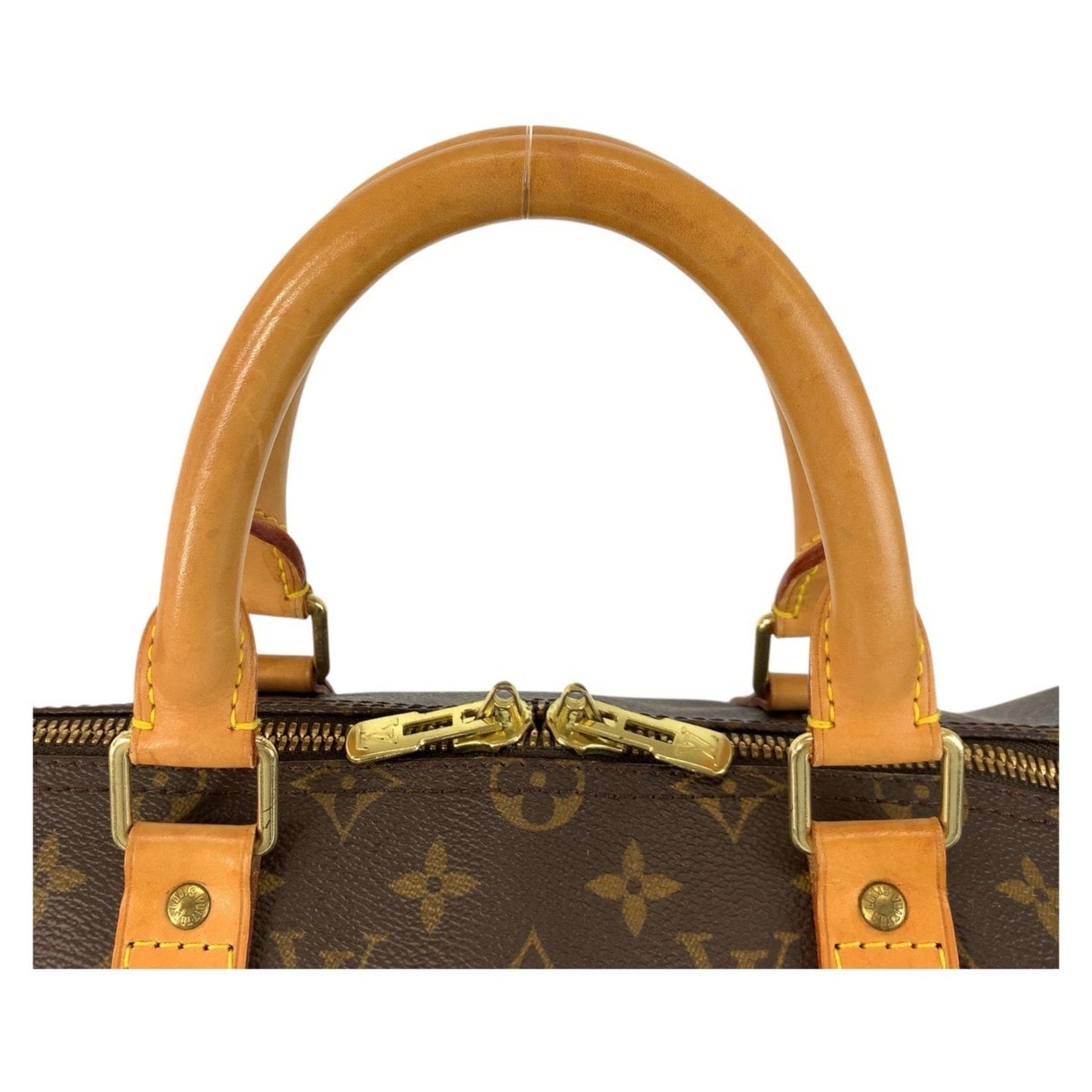 Louis Vuitton Louis Vuitton Monogram Keepall 50 Bandouliere Brown Gold Hardware Leather M41426