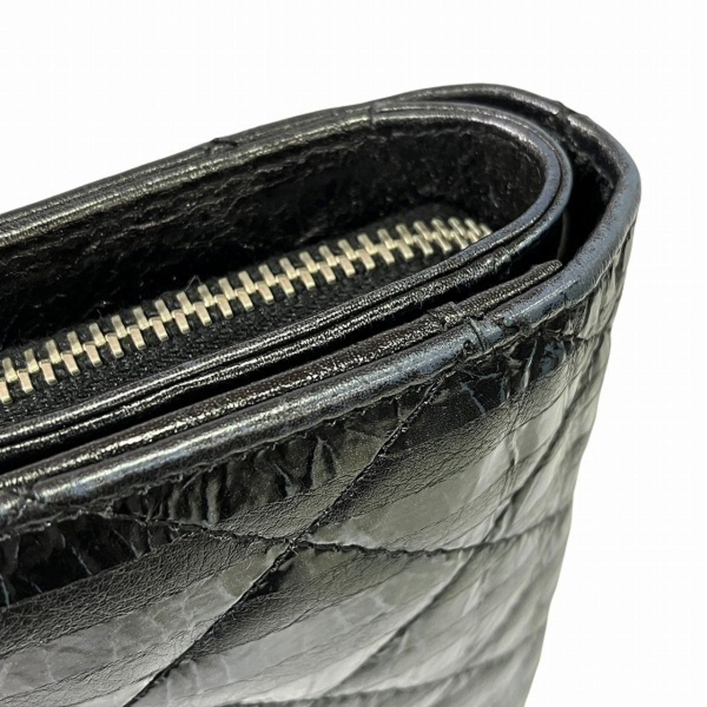 Chanel 2.55 Black Leather Wallet Bi-Fold