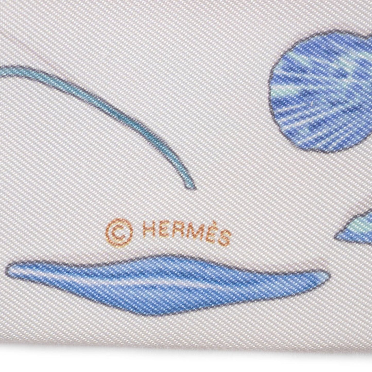 Hermes Herms Twilly In-The-Pocket Silk Scarf With Multicolored Pink Ribbon (H062340S
