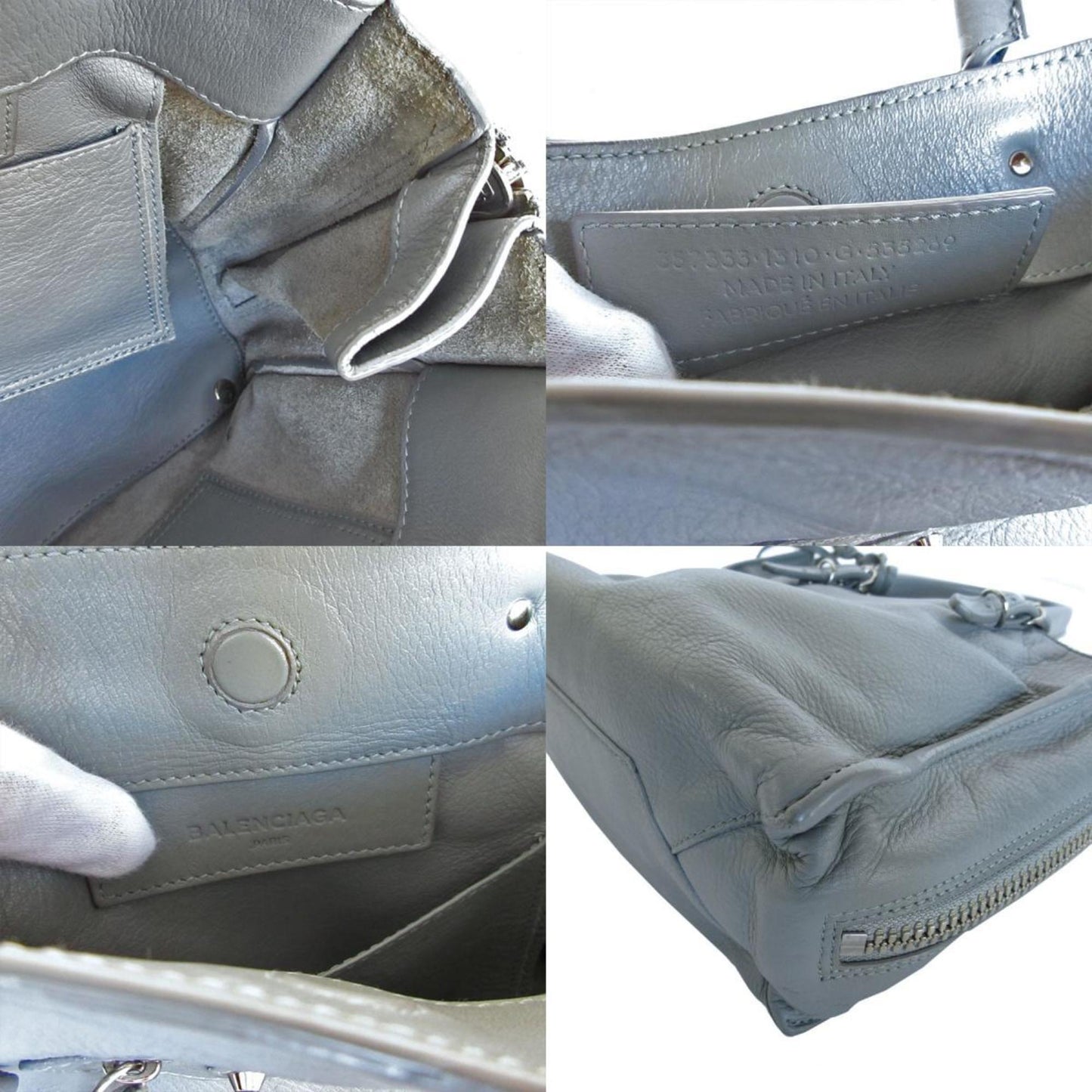 Balenciaga Paper Mini Handbag/Shoulder Bag In Gray