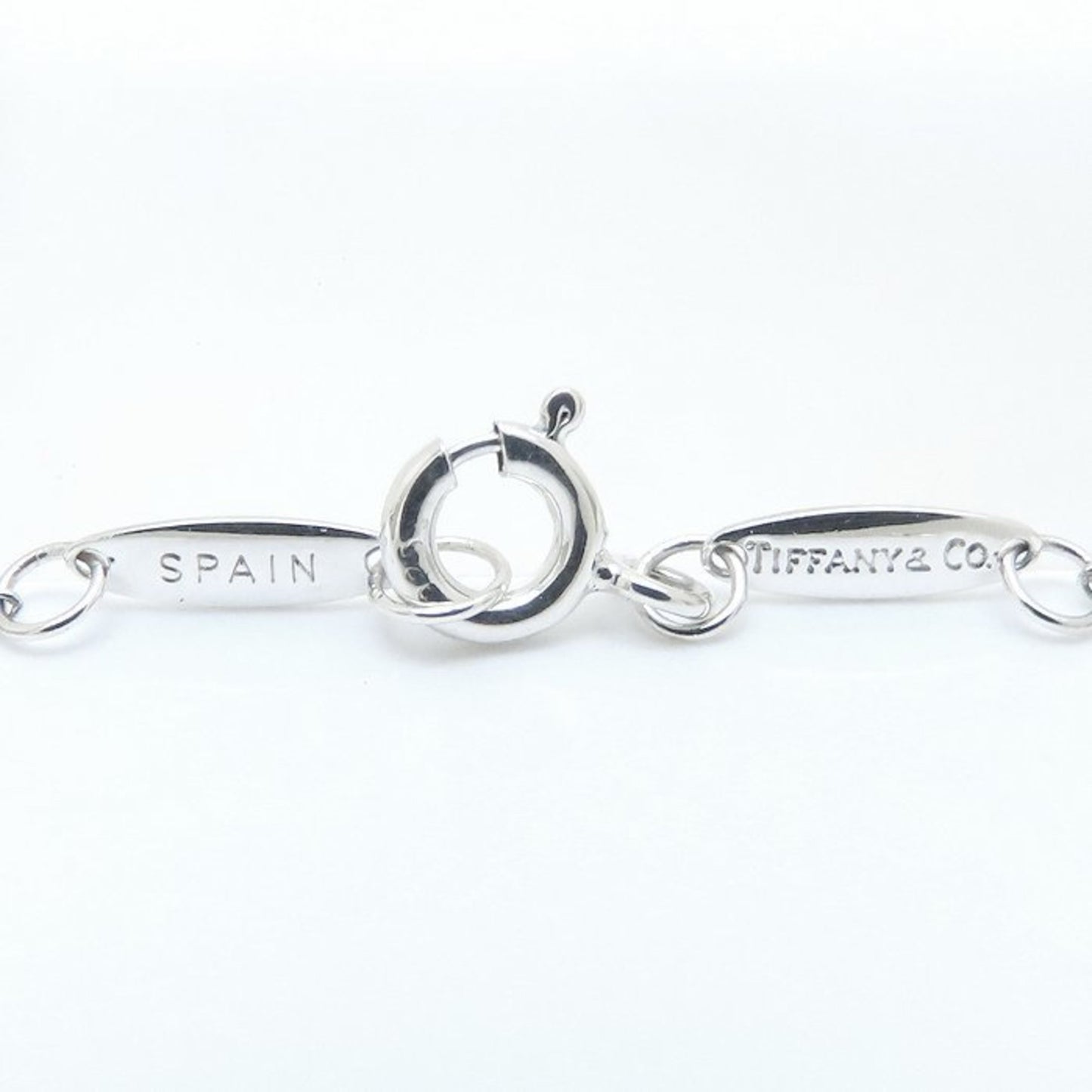 Tiffany & Co. Tiffany By The Yard Necklace With 5 Diamonds And Elsa Peretti Sterling Silver