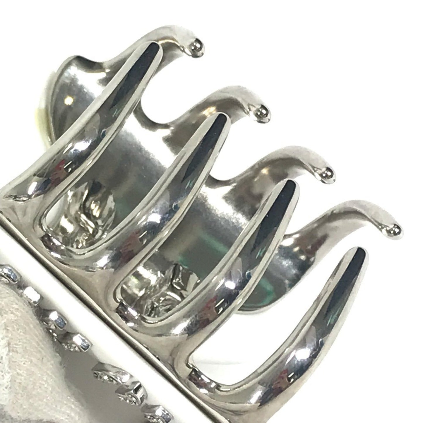 Miu Miu Logo Rhinestone Hair Clip Accessory Hairpin Metal
