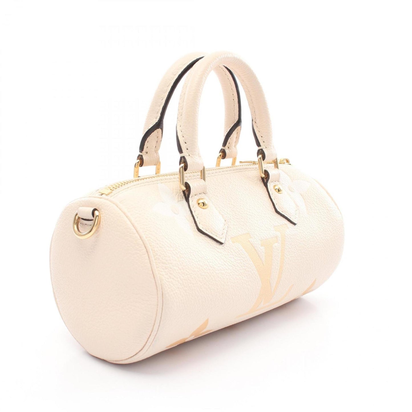Louis Vuitton Papillon Bb Monogram Empreinte Crme Saffron Handbag Leather