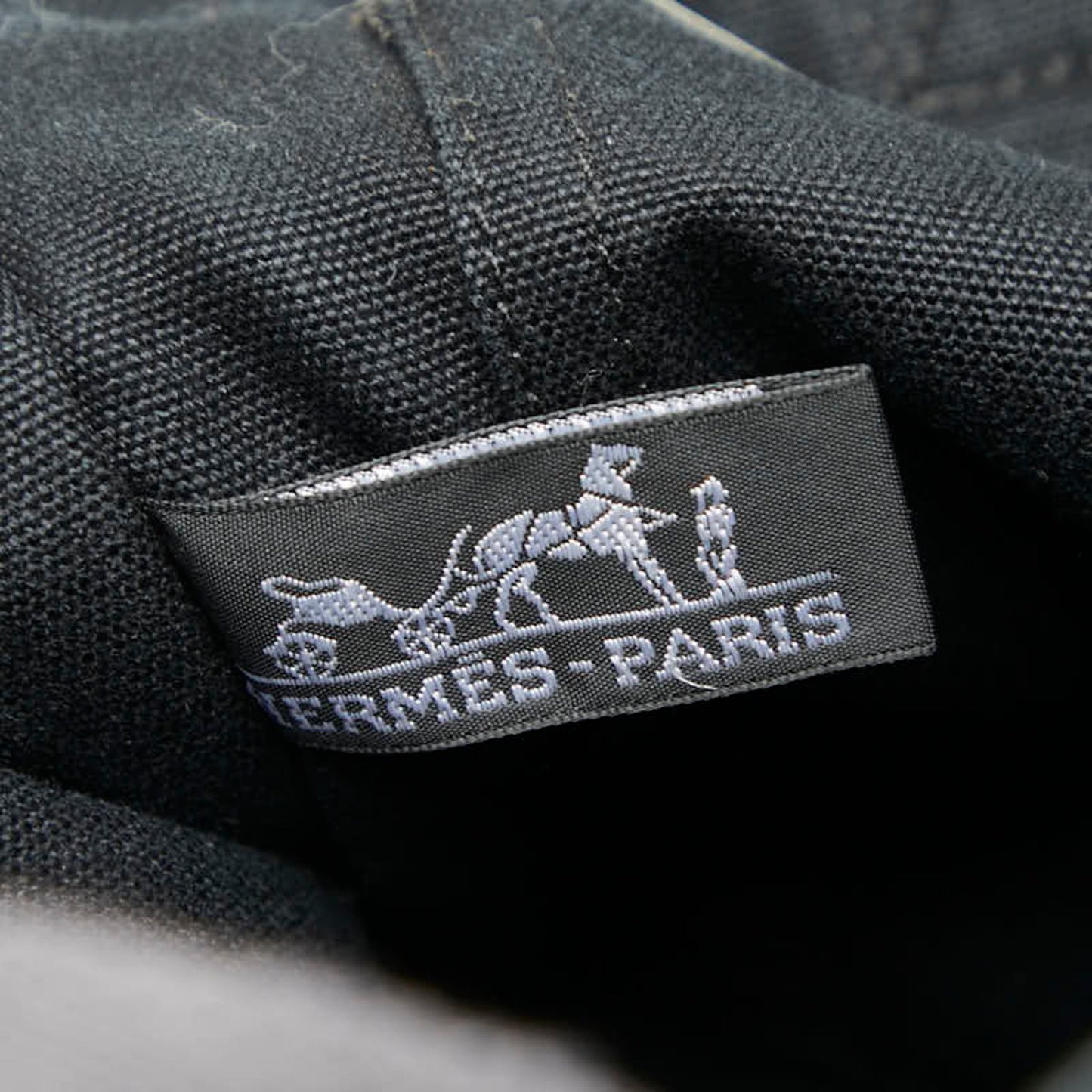 Herms Foul Tote Pm Bag Handbag Black/Gray Canvas