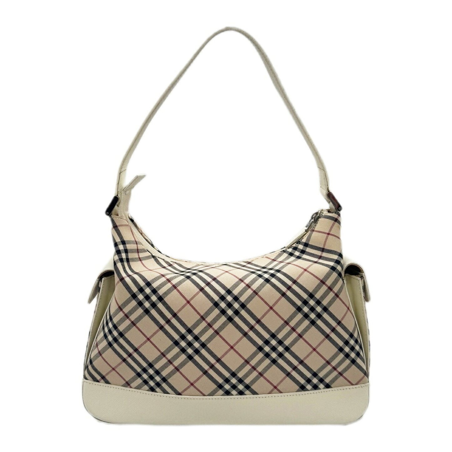 Burberry Nova Check Pattern White/Beige Canvas Bag