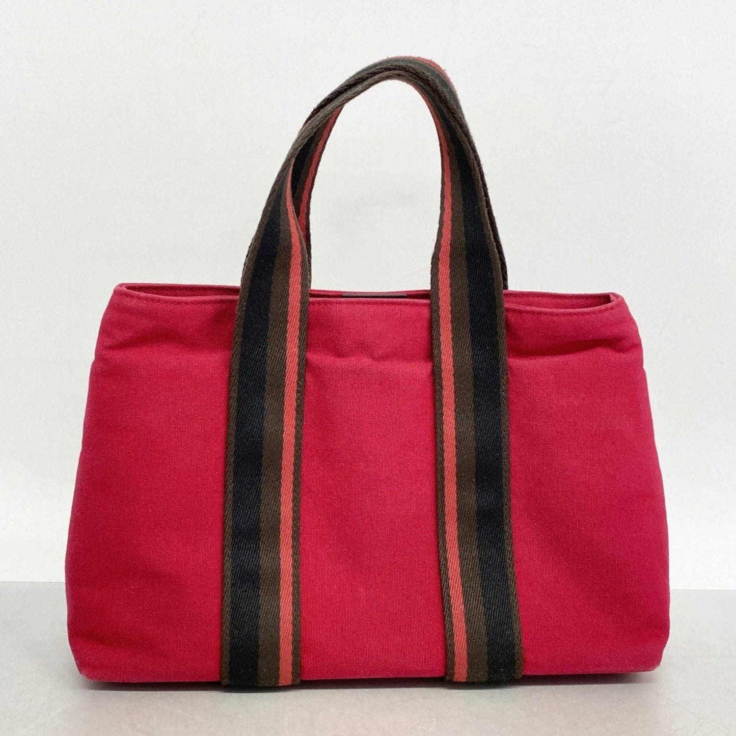 Hermes Troca Horizontal Canvas Handbag Red
