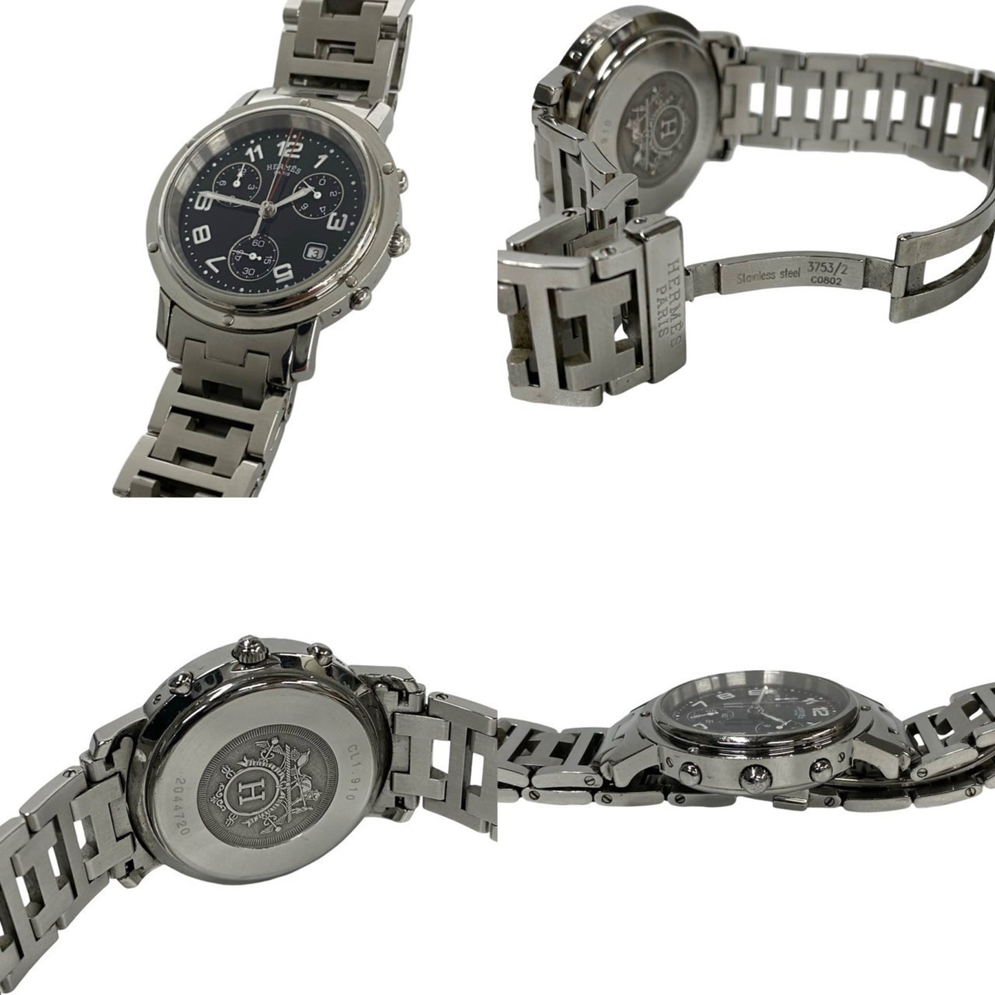 Hermes Clipper Stainless Steel Quartz Watch For Men