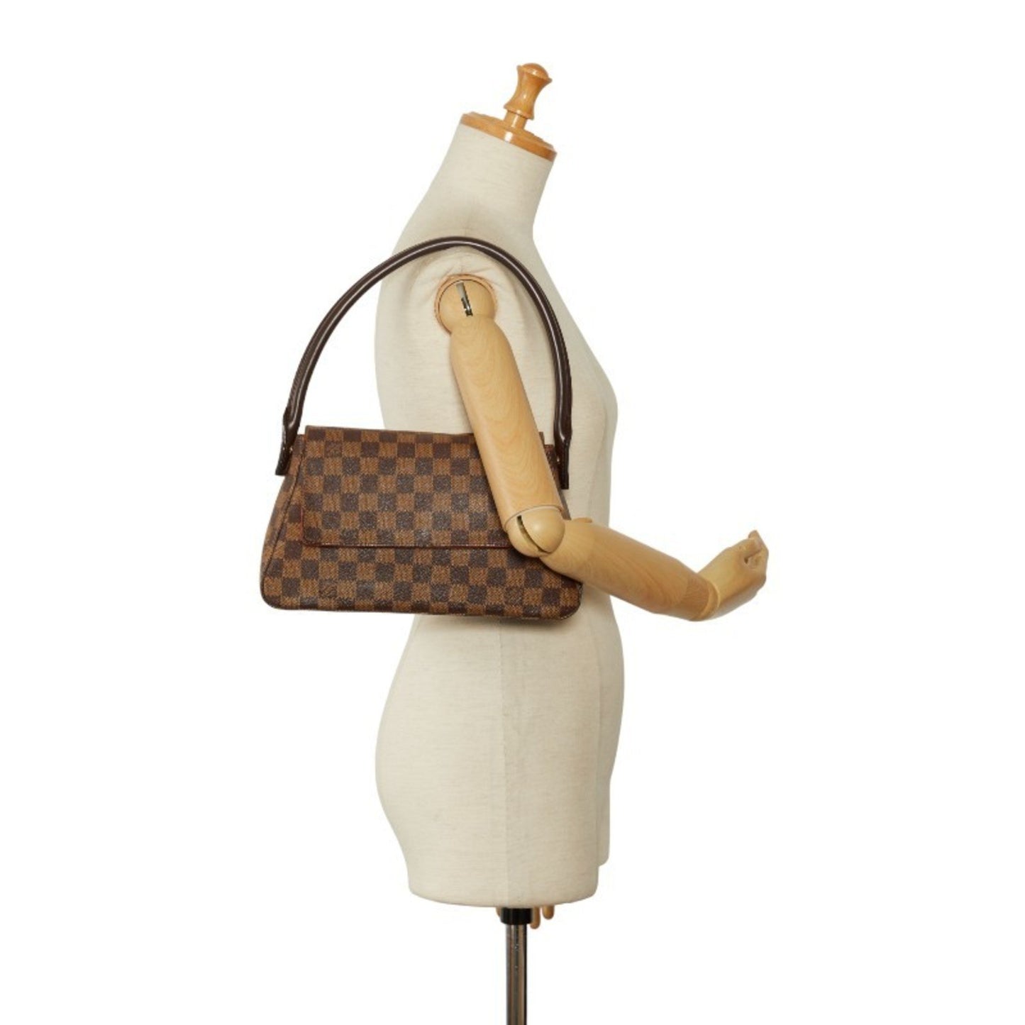 Louis Vuitton Damier Looping Special Order Handbag Shoulder Bag N51148 Brown Pvc Leather