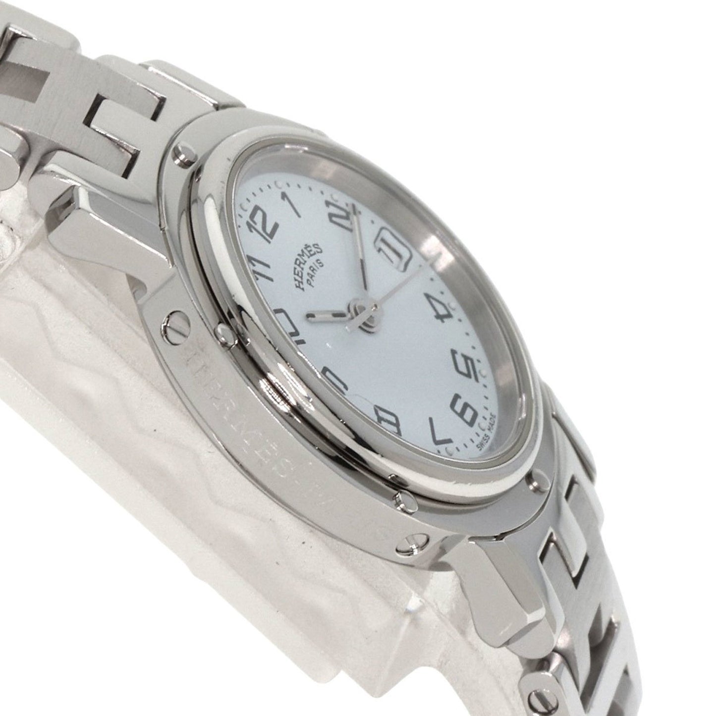 Hermes Cl4.210 Clipper Watch Stainless Steel Ss