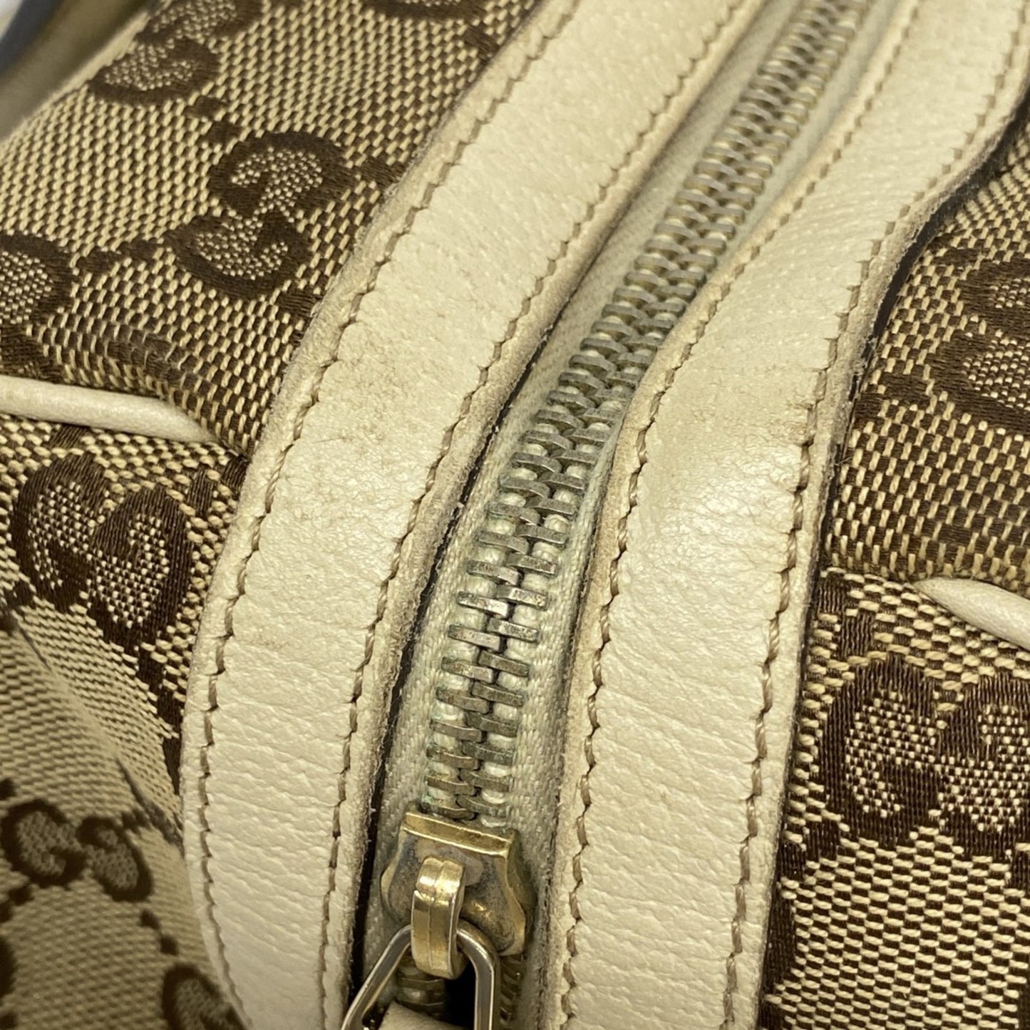 Gucci Gg Canvas Handbag 153026 Brown Beige Champagne