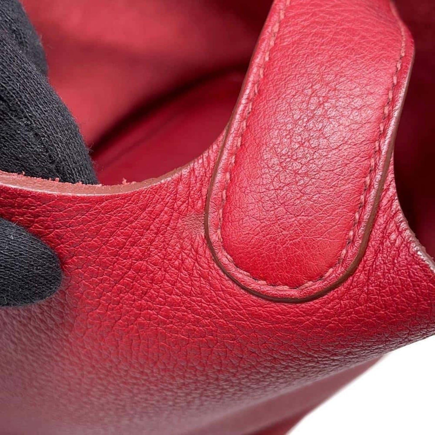 Hermes Handbag Picotin Lock Pm Rouge Garance Taurillon Clemence ?L Engraved