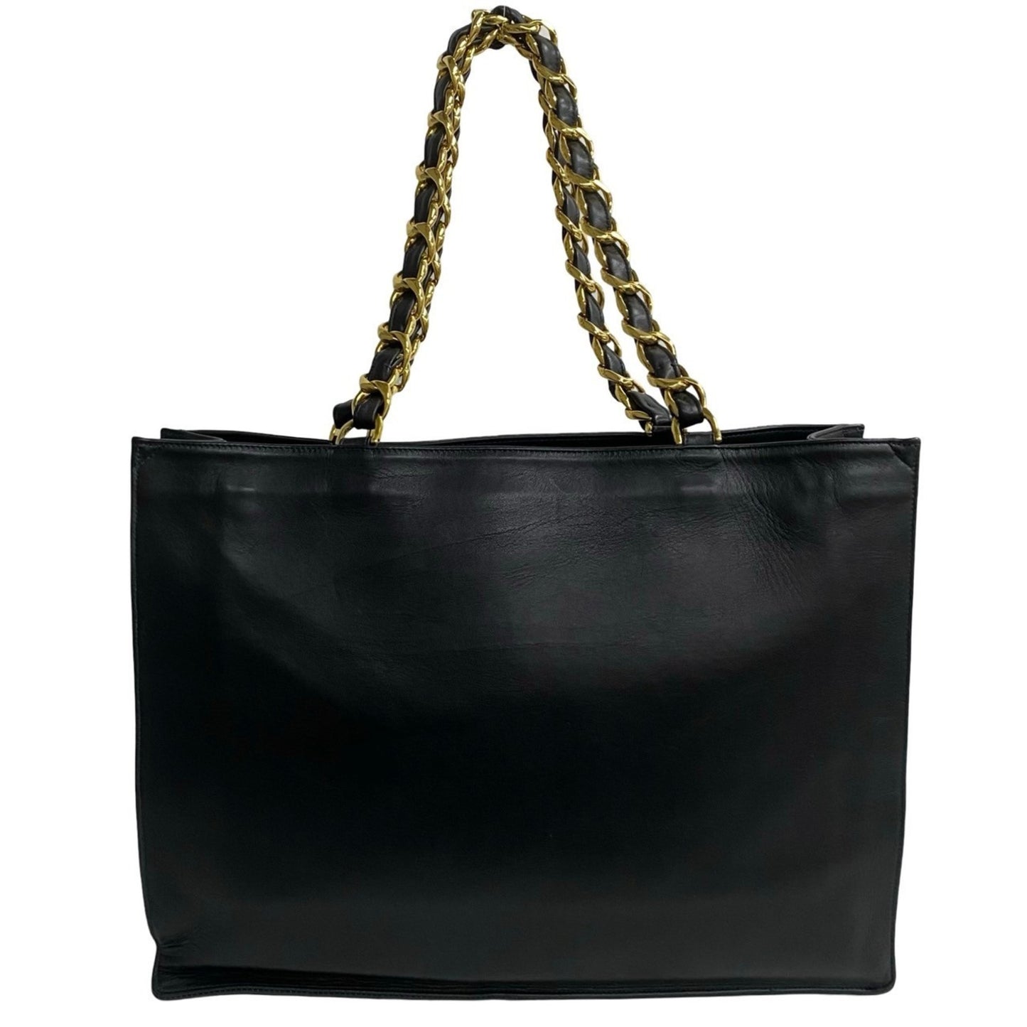 Chanel Deca Coco Lambskin Leather Chain Tote Bag