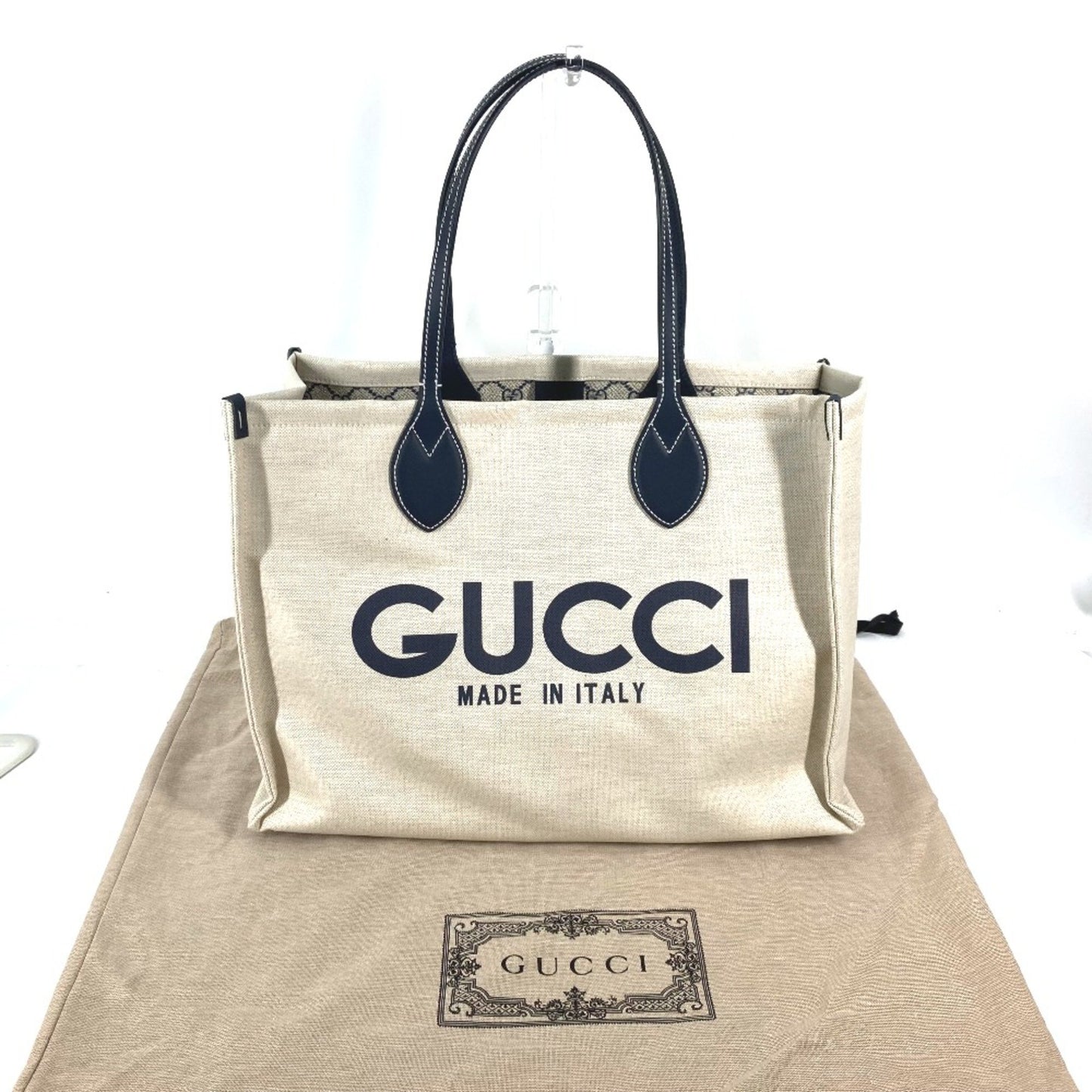 Gucci 772176 Japan Limited Japan Shoulder Bag Shoulder Bag Tote Bag Beigebased X Black Dark Navy