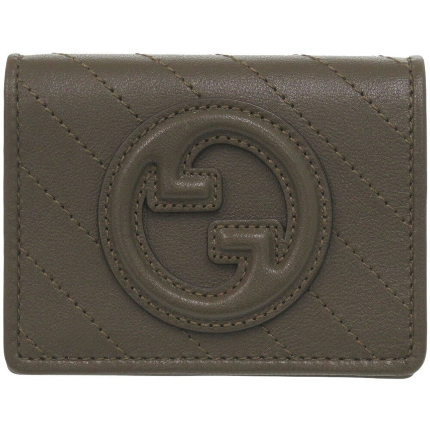 Like New Gucci Blondie 760317 Leather Brown Bifold Wallet