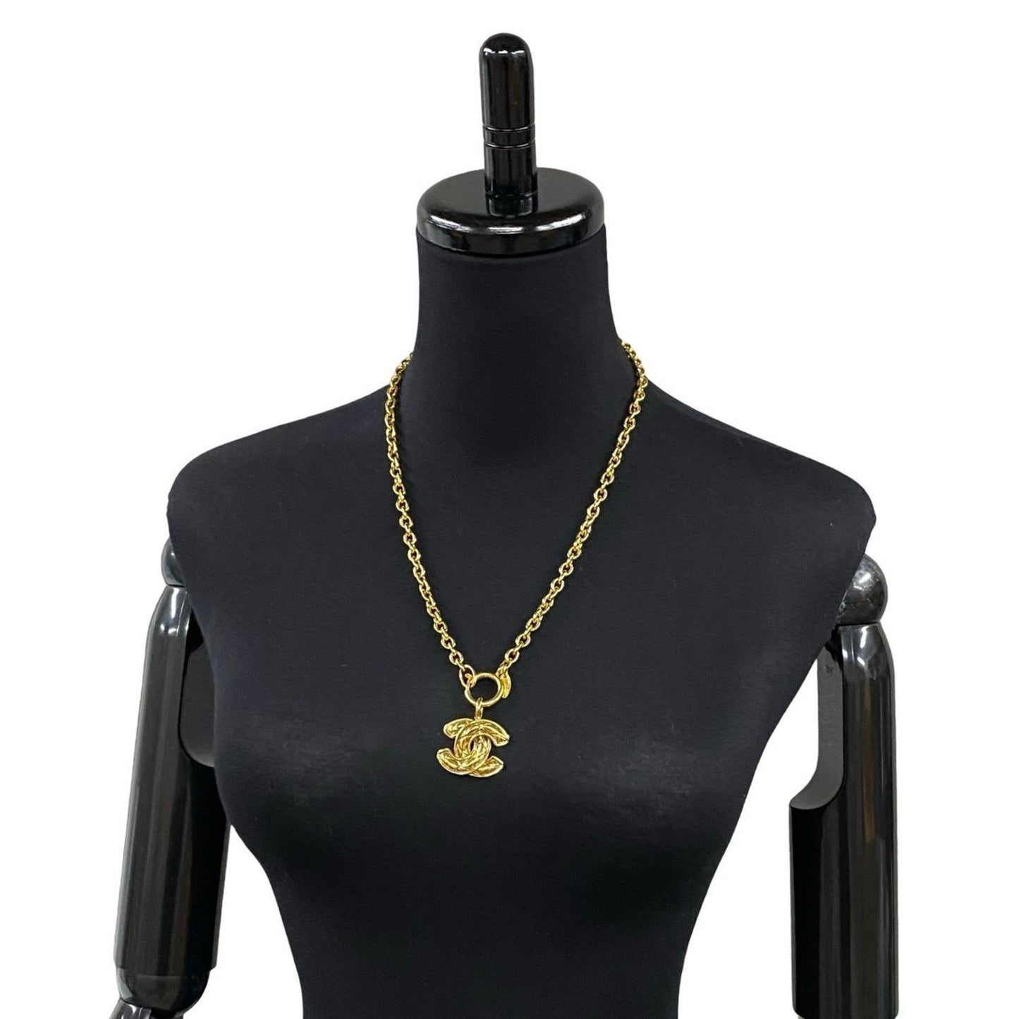 Chanel Coco Mark Motif Gp Chain Necklace Pendant Accessory Gold 156-9