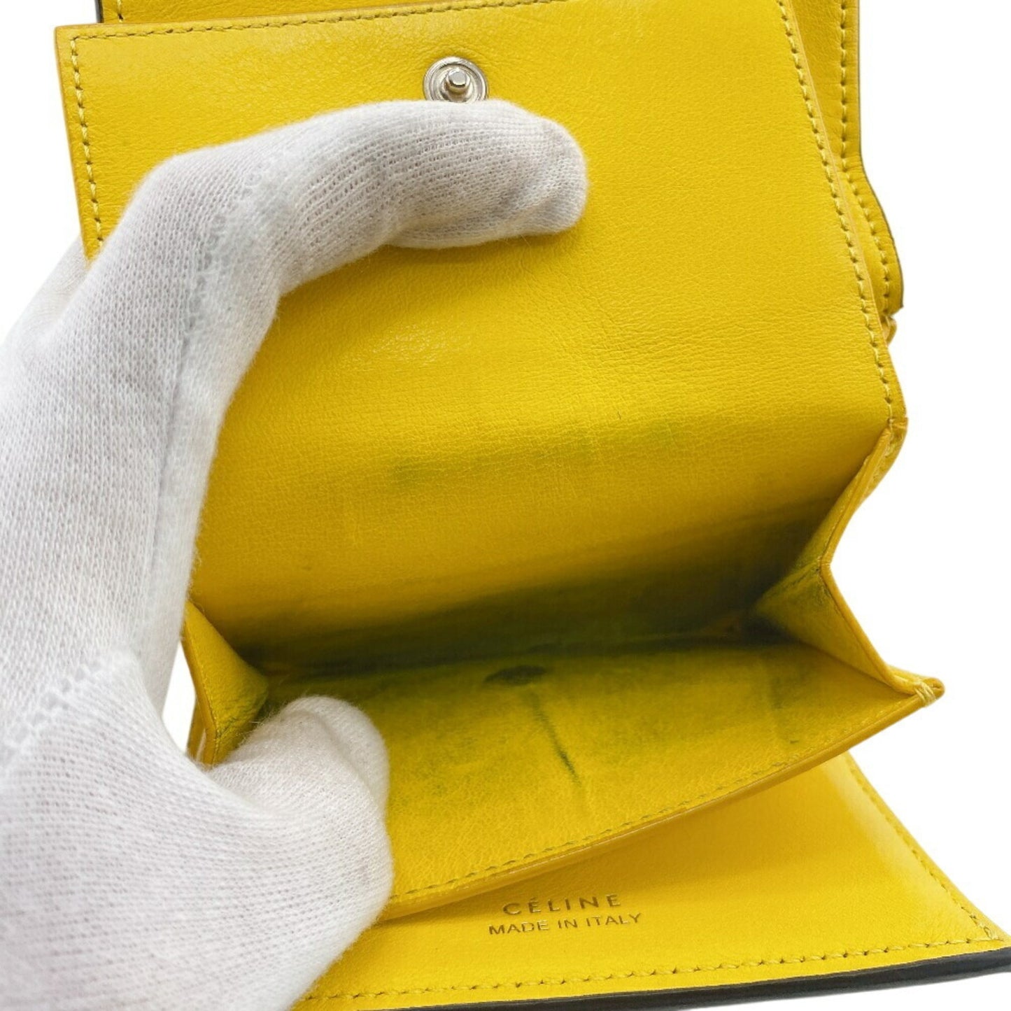 Celine U-Ie-0168 Folded Multi-Function Trifold Wallet Black