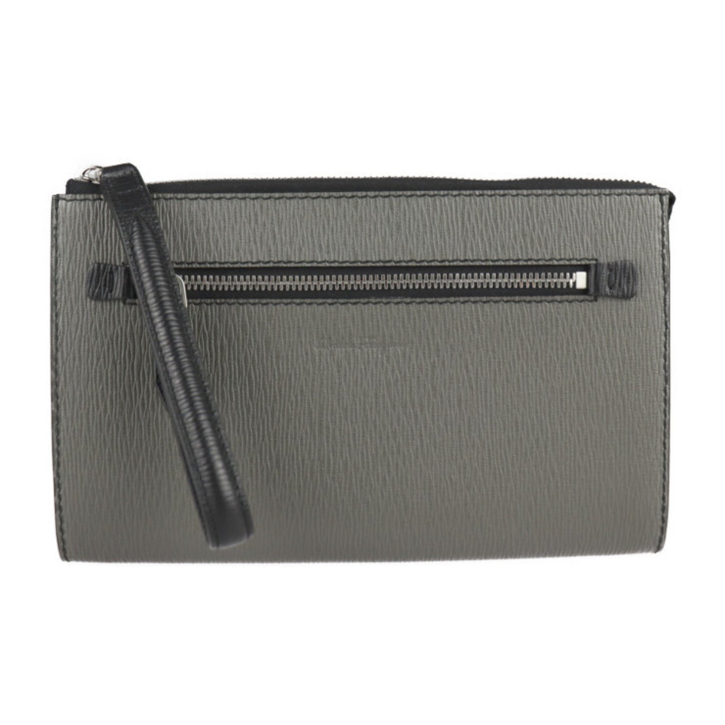 Salvatore Ferragamo Clutch Bag 24 A371 Leather Elefante Document Holder Second