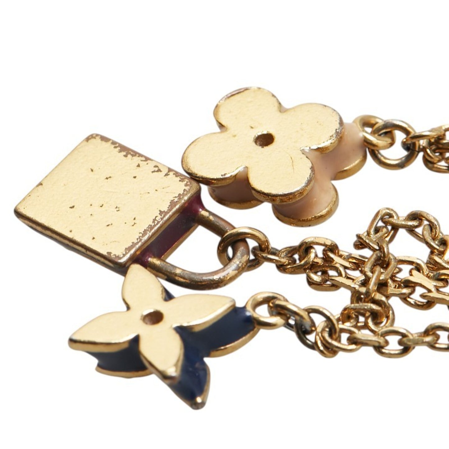 Louis Vuitton Monogram Sweet Charm Chain Bracelet M66248 Gold Plated