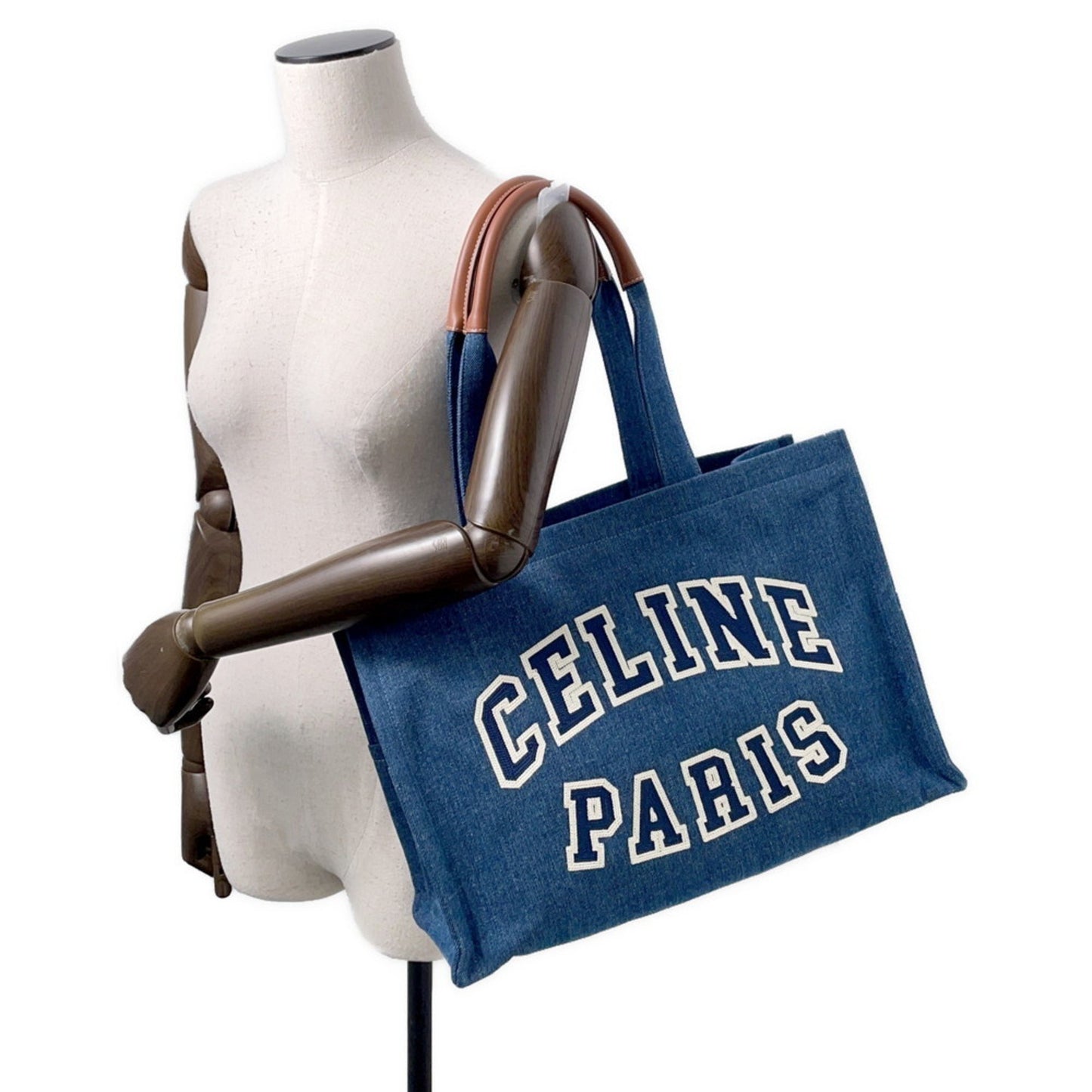 Celine Tote Bag Large Cabas Denim 196762