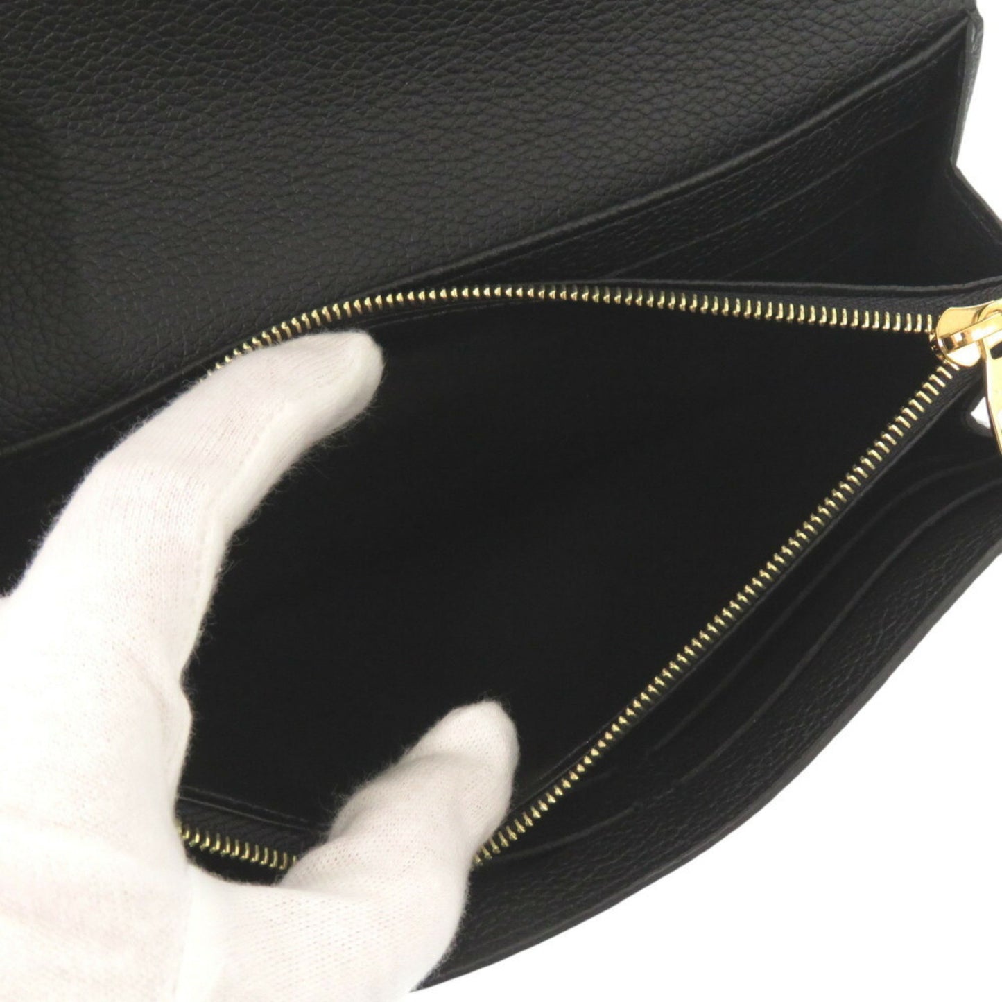 Louis Vuitton Portefeuille Sarah Monogram Empreinte Black M61182 Ic Chip Long Wallet Lv 1742Louis