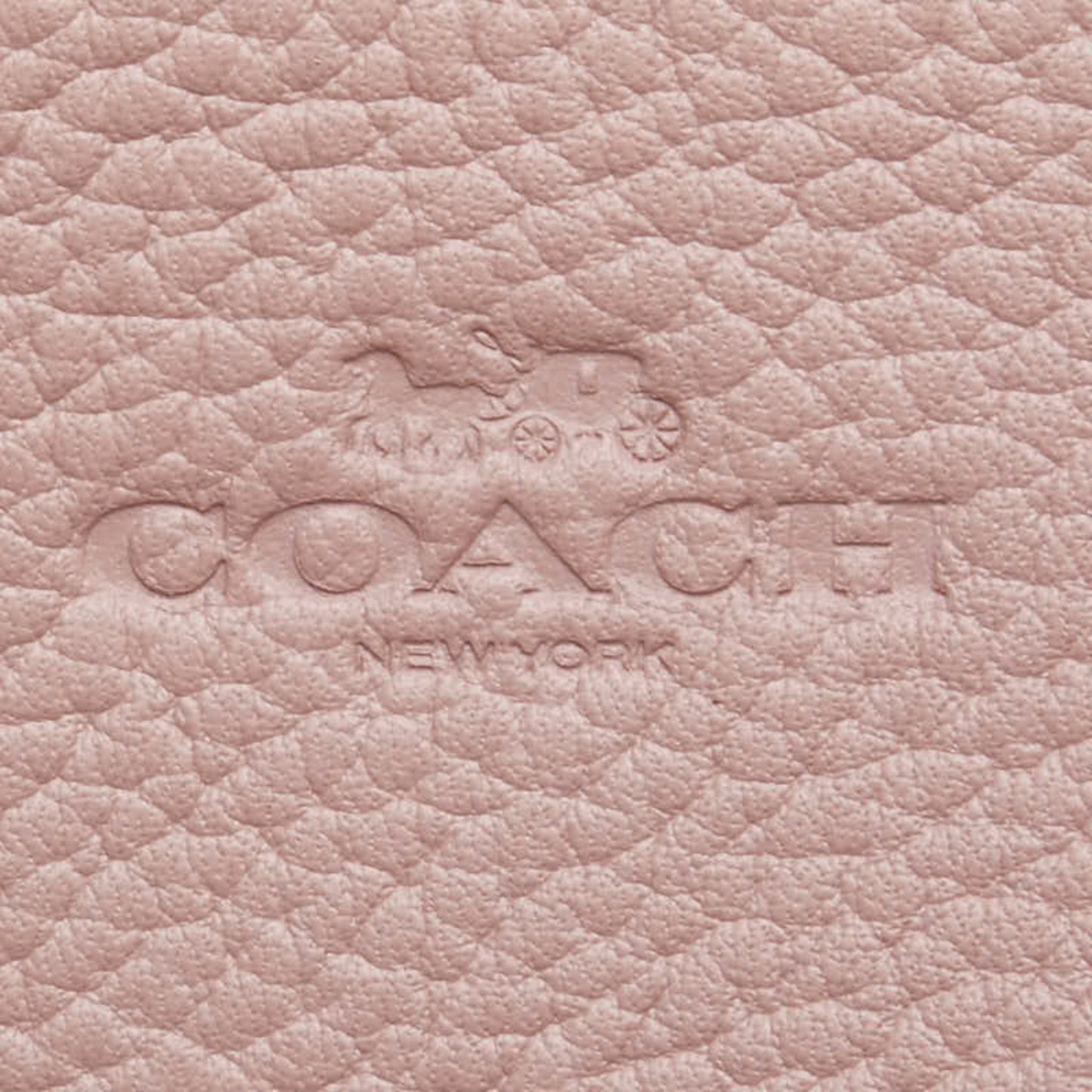 Coach Logo Shoulder Bag In Pink Leather