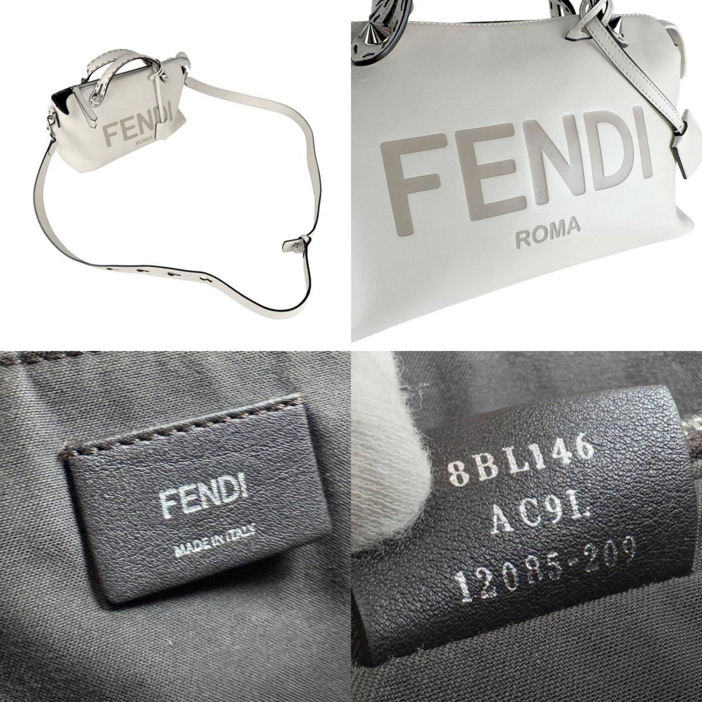 Fendi By The Way Medium Leather Shoulder Bag In Ivory