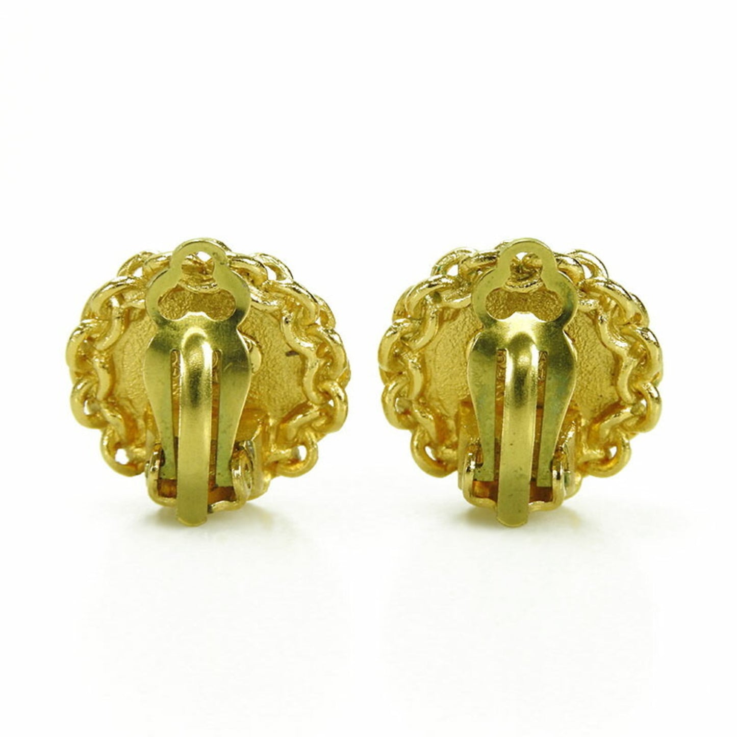 Chanel Coco Mark Earrings Gold Vintage