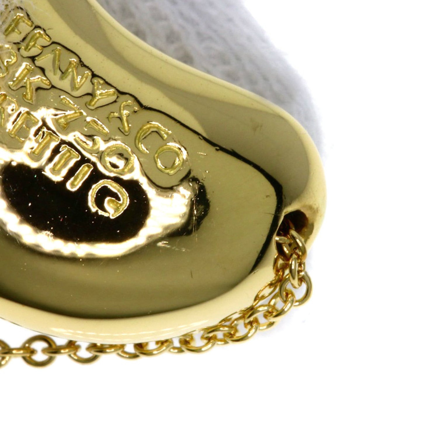 Tiffany Bean Necklace In 18K Yellow Gold