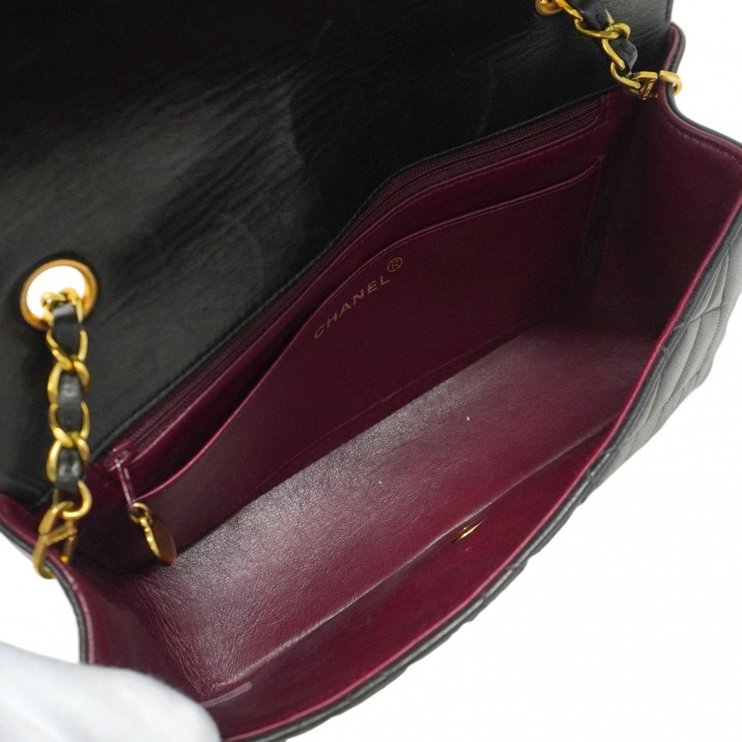Chanel Diana Matelasse Chain Shoulder Bag In Lambskin