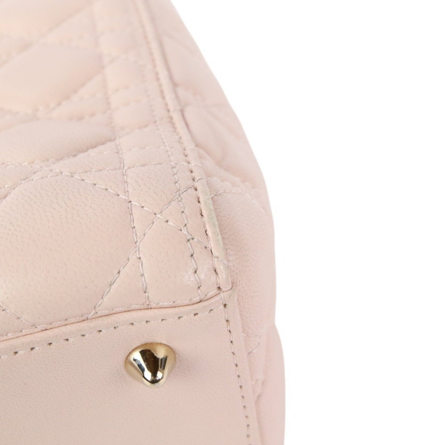 Christian Dior Lady Cannage 2Way Handbag Shoulder Bag Cal44550 Pink