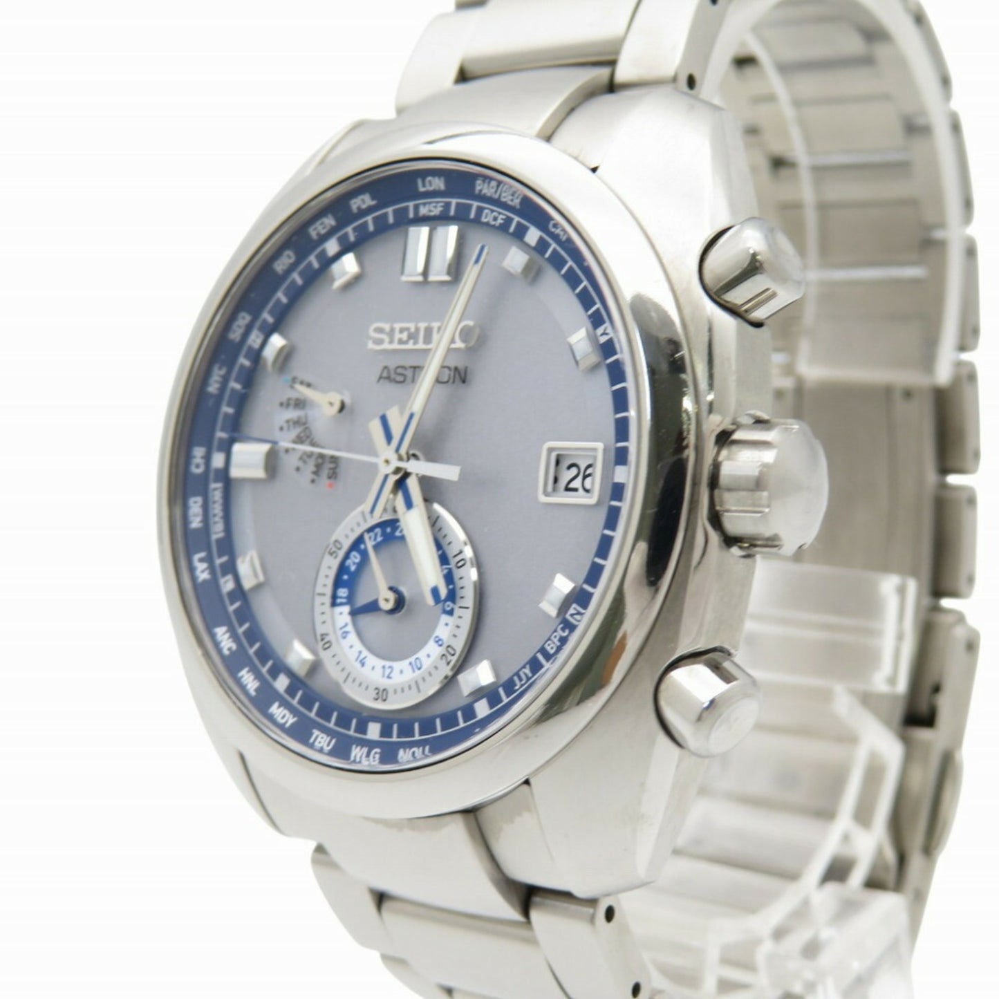 Seiko Solar Radio Astron Limited Edition Gps Sbxy001 / 8B63-0Az0 Wristwatch Titanium Silver