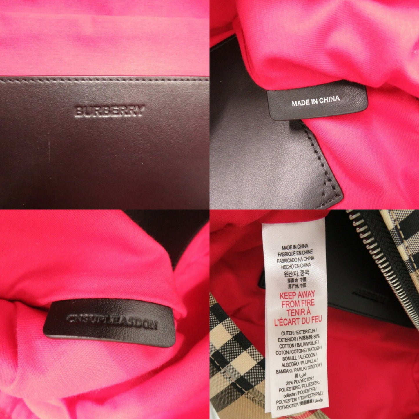 Like New Burberry 8010430 Cotton Polyester Beige Waist Bag 1427Burberry