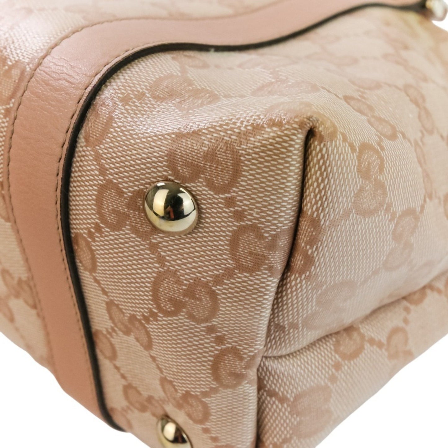 Gucci Abbey Line Gg Pattern Tote Bag With Interlocking Charm