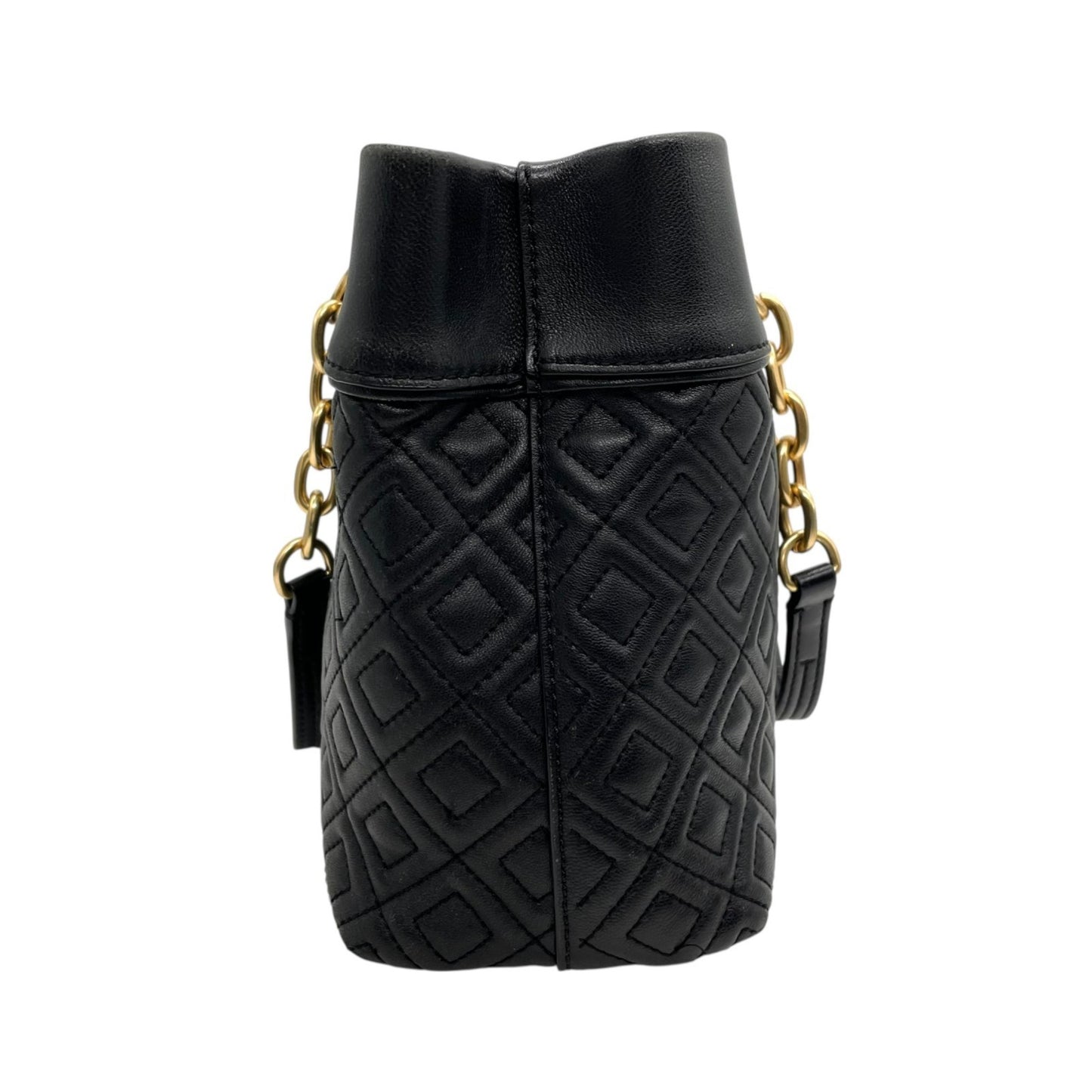 Tory Burch Fleming 2-Way Handbag/Shoulder Bag In Black With Gold Hardware