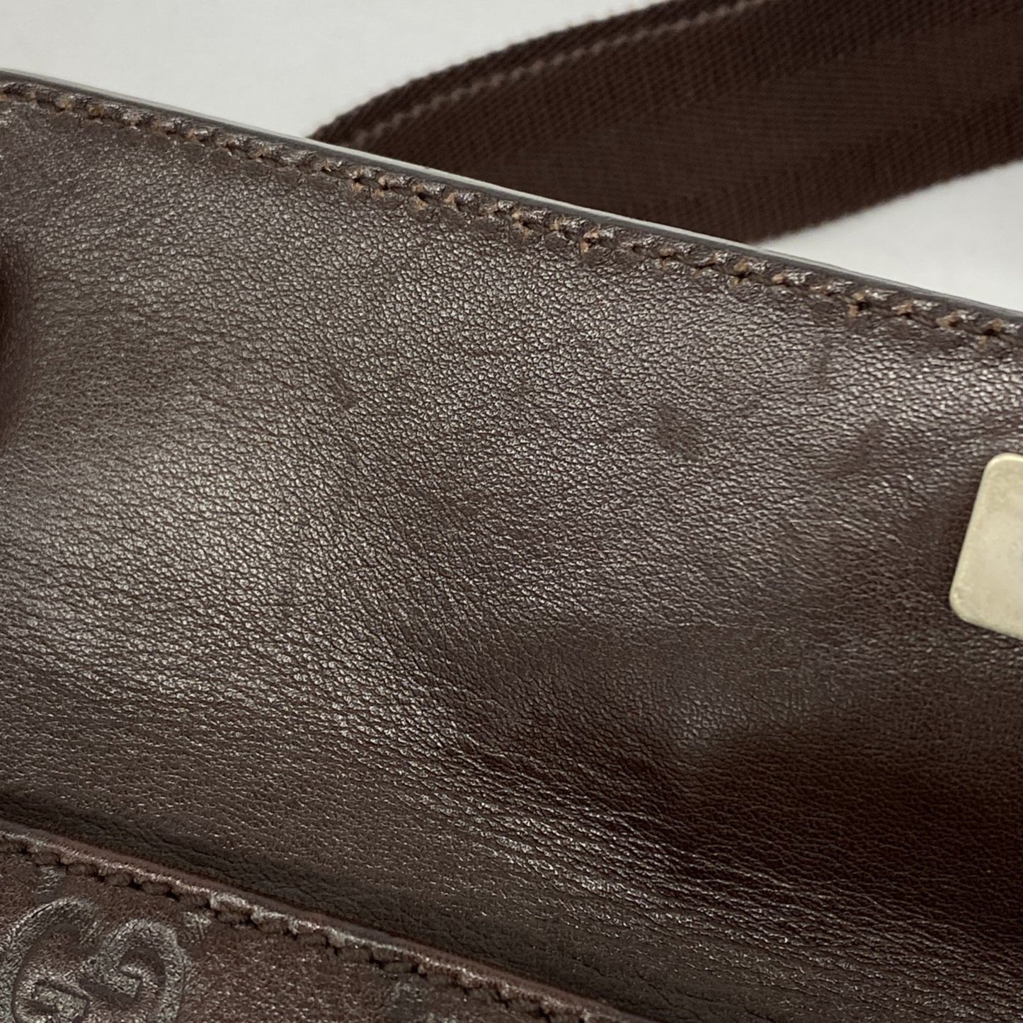 Gucci Waist Bag Guccissima 162916 Leather Brown