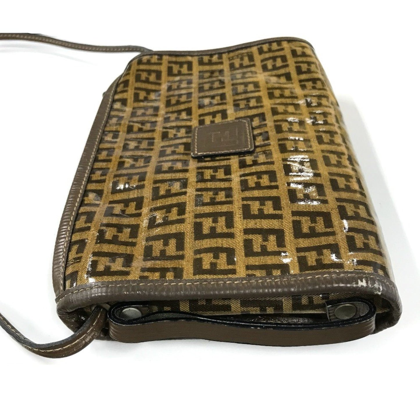 Fendi Crossbody Bag Pochette One Shoulder Shoulder Bag Brown Brown
