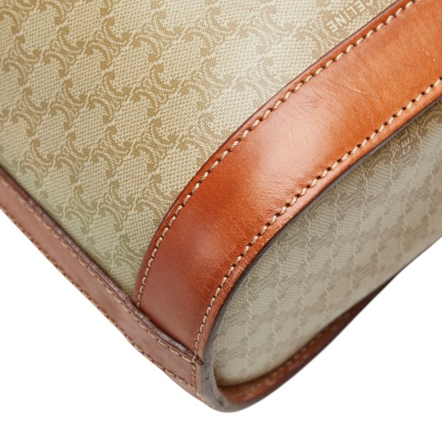 Celine Macadam Tote Bag In Beige