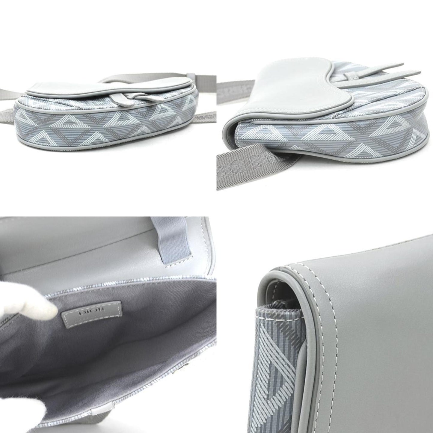 Christian Dior Body Bag Leather Grey