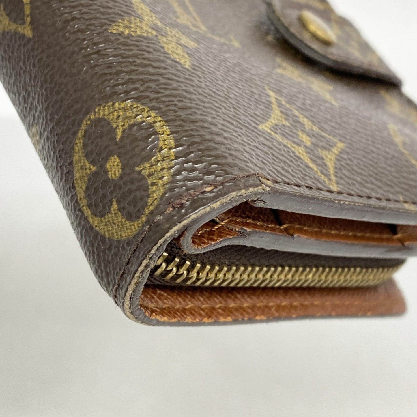 Louis Vuitton Monogram Compact Zip Wallet M61667 Brown