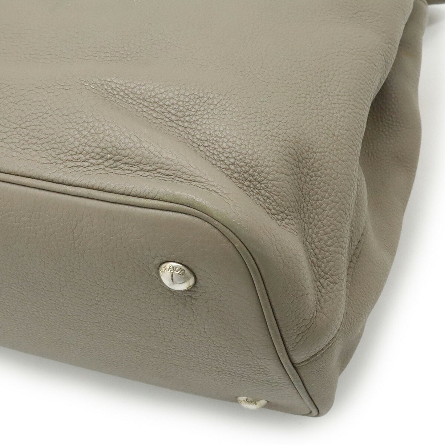 Prada Triangle Handbag/Tote/Shoulder Bag In Leather