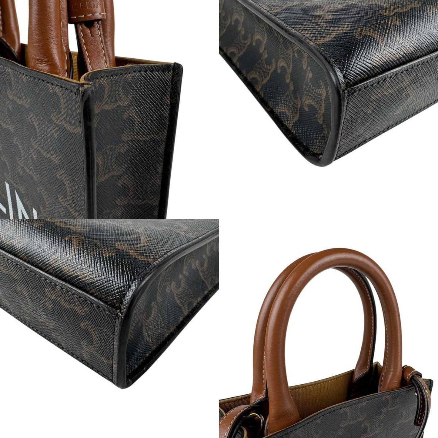 Celine Mini Vertical Cabas Coated Canvas Shoulder Bag