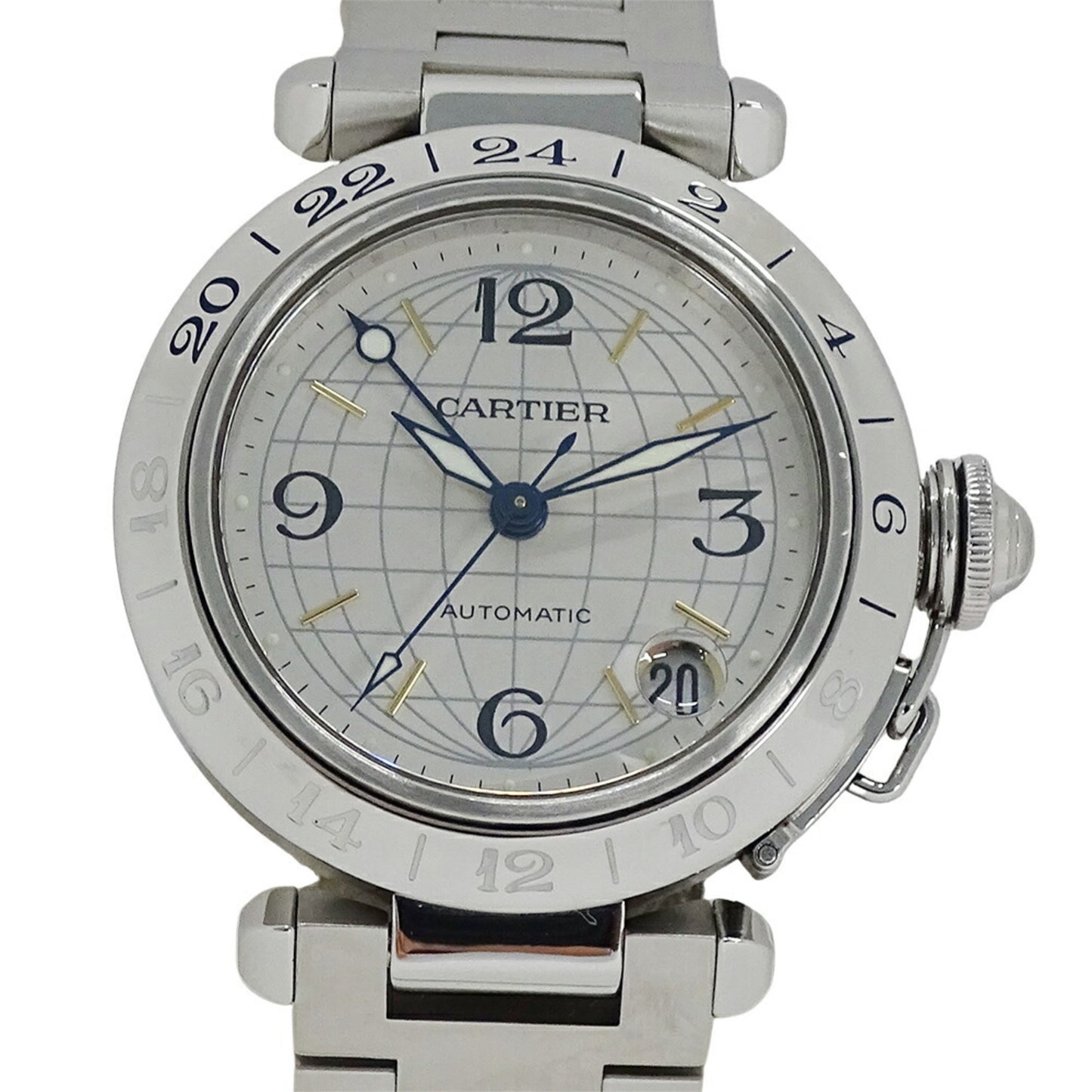 Cartier Pasha C Meridian Gmt Date Automatic Watch For Boys