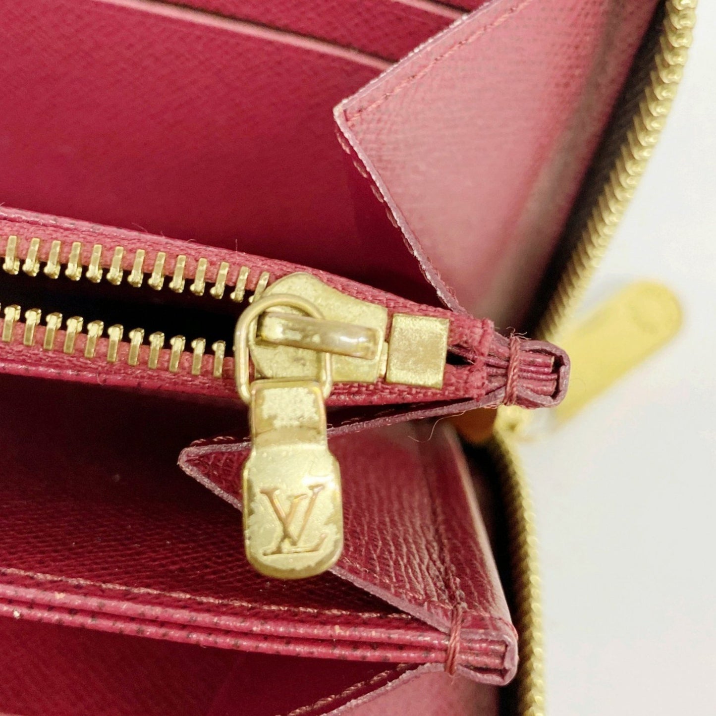 Louis Vuitton Monogram Zippy Wallet M41895 Brown Fuchsia