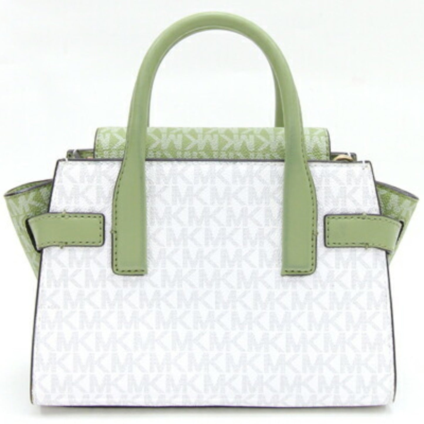 Michael Kors Handbag 35S2Gnms5V White Green Pvc Leather Bag