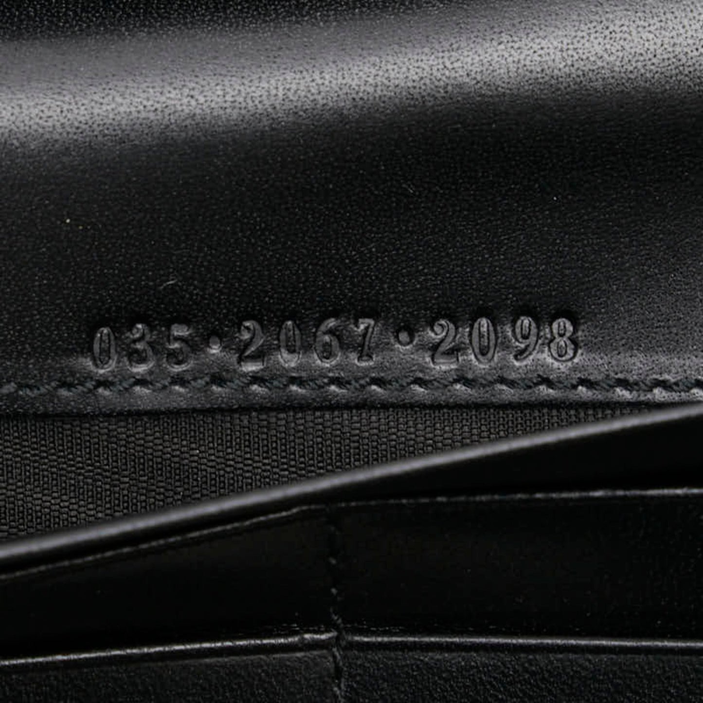 Gucci G Logo Long Wallet 035 2067 2098 Black Leather