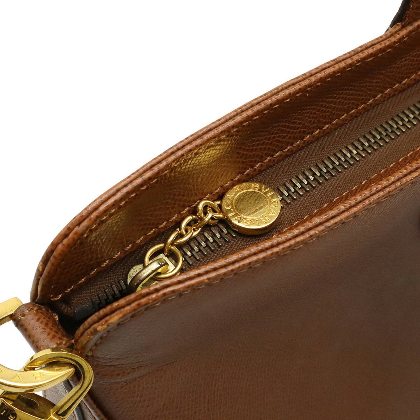 Bvlgari Bvlgari Dcollet Handbag Shoulder Bag Leather Brown